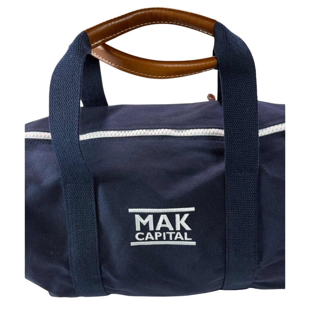 Hudson Sutler Yorktown Duffel Bag MAK Capital Travel Gym Canvas Navy Blue USA